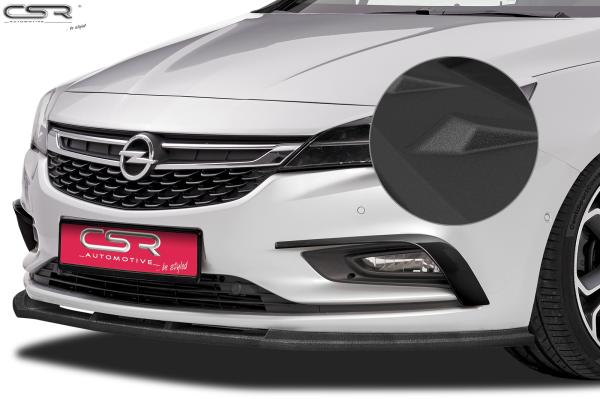 CSR Frontspoiler | Cup-Spoilerlippe mit ABE für Opel Astra K CSL180-S strukturiert schwarz matt (keine Lackierung erforderlich)