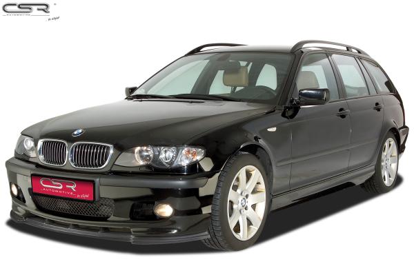 CSR Frontspoiler | Cup-Spoilerlippe mit ABE für BMW 3er E46 CSL185-G Glossy schwarz Hochglanz (keine Lackierung erforderlich)