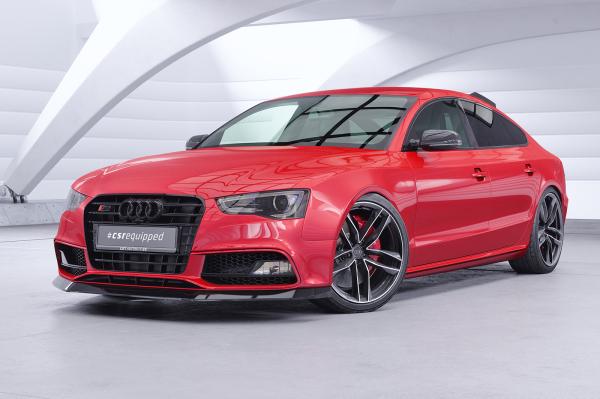 CSR Frontspoiler | Cup-Spoilerlippe mit ABE für Audi A5/S5 8T CSR-CSL187-G Glossy schwarz Hochglanz (keine Lackierung erforderlich)