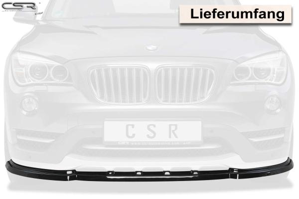 CSR Frontspoiler | Cup-Spoilerlippe mit ABE für BMW X1 E84 CSL197-S strukturiert schwarz matt (keine Lackierung erforderlich)