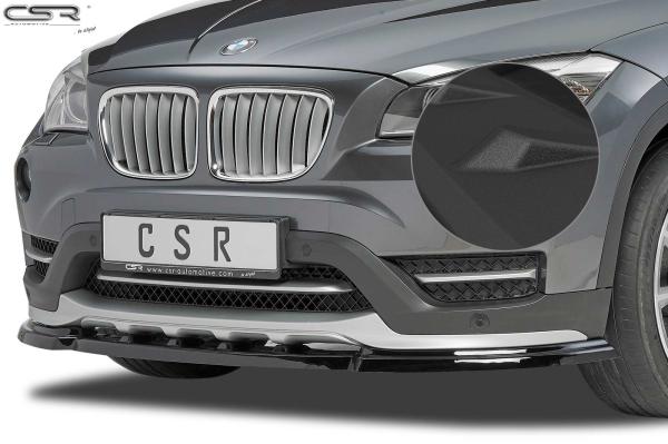 CSR Frontspoiler | Cup-Spoilerlippe mit ABE für BMW X1 E84 CSL197-S strukturiert schwarz matt (keine Lackierung erforderlich)