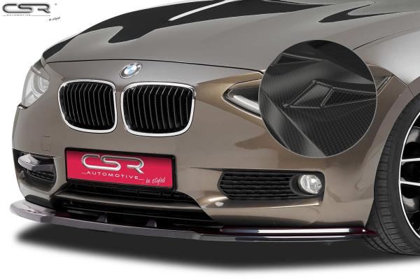 CSR Frontspoiler | Cup-Spoilerlippe mit ABE für BMW 1er F20 / F21 CSL199-C Carbon Look Hochglanz (keine Lackierung erforderlich)