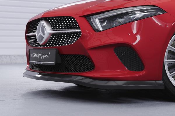 CSR Frontspoiler | Cup-Spoilerlippe mit ABE für Mercedes-Benz A-Klasse W177 CSL312-G Glossy schwarz Hochglanz (keine Lackierung erforderlich)