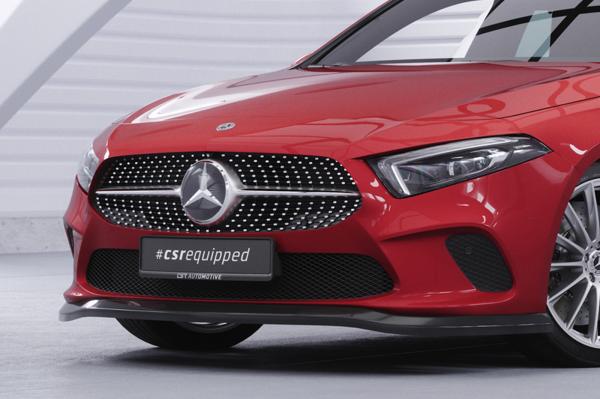 CSR Frontspoiler | Cup-Spoilerlippe mit ABE für Mercedes-Benz A-Klasse W177 CSL312-G Glossy schwarz Hochglanz (keine Lackierung erforderlich)