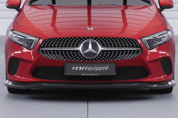CSR Frontspoiler | Cup-Spoilerlippe mit ABE für Mercedes-Benz A-Klasse W177 CSL312-G Glossy schwarz Hochglanz (keine Lackierung erforderlich)