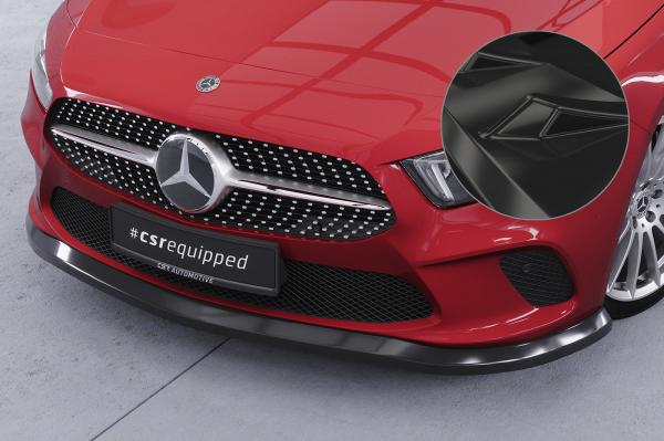 CSR Frontspoiler | Cup-Spoilerlippe mit ABE für Mercedes-Benz A-Klasse W177 CSL312-G Glossy schwarz Hochglanz (keine Lackierung erforderlich)