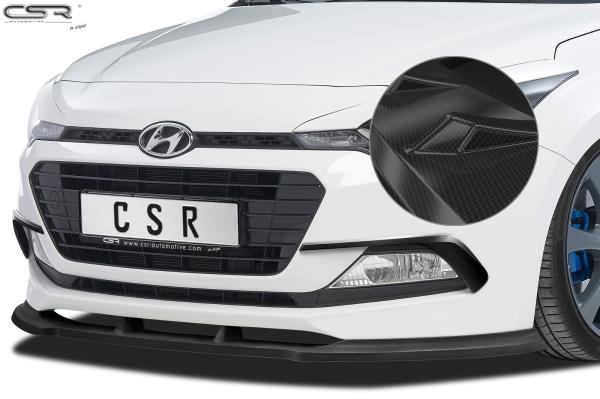 CSR Frontspoiler | Cup-Spoilerlippe mit ABE für Hyundai I20 GB CSL313-C Carbon Look Hochglanz (keine Lackierung erforderlich)