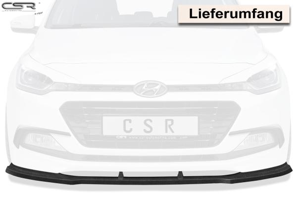 CSR Frontspoiler | Cup-Spoilerlippe mit ABE für Hyundai I20 GB CSL313-C Carbon Look Hochglanz (keine Lackierung erforderlich)