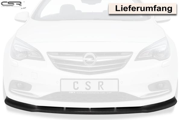CSR Frontspoiler | Cup-Spoilerlippe mit ABE für Opel Cascada CSL314-G Glossy schwarz Hochglanz (keine Lackierung erforderlich)