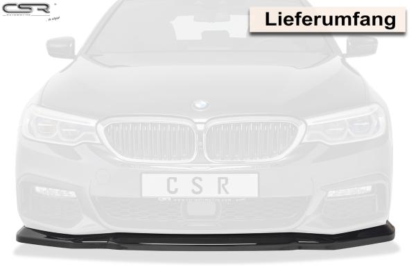 CSR Frontspoiler | Cup-Spoilerlippe mit ABE für BMW 5er G30/G31 M-Paket CSL316-S strukturiert schwarz matt (keine Lackierung erforderlich)