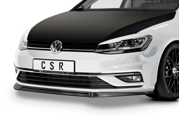 CSR Frontspoiler | Cup-Spoilerlippe mit ABE für VW Golf 7 CSL324-G Glossy schwarz Hochglanz (keine Lackierung erforderlich)