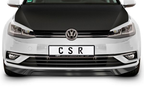 CSR Frontspoiler | Cup-Spoilerlippe mit ABE für VW Golf 7 CSL324-G Glossy schwarz Hochglanz (keine Lackierung erforderlich)