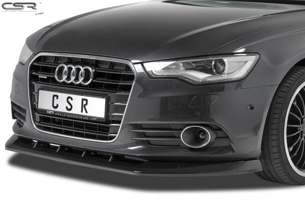 CSR Frontspoiler | Cup-Spoilerlippe mit ABE für Audi A6 C7 4G CSL325-G Glossy schwarz Hochglanz (keine Lackierung erforderlich)
