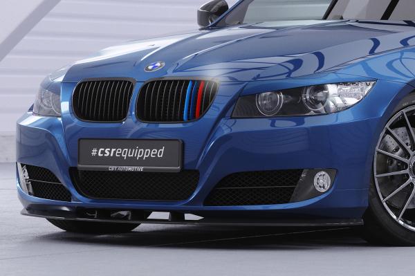 CSR Frontspoiler | Cup-Spoilerlippe mit ABE für BMW E90 / E91 LCI CSL327-L Lackierung erforderlich (unlackiert roh)