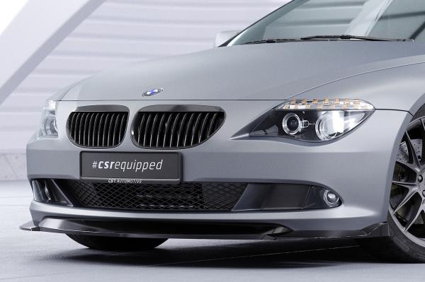 CSR Frontspoiler | Cup-Spoilerlippe mit ABE für BMW 6er E63/E64 LCI CSL329-G Glossy schwarz Hochglanz (keine Lackierung erforderlich)