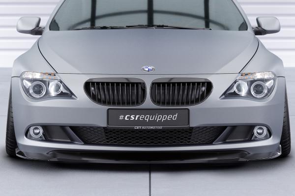 CSR Frontspoiler | Cup-Spoilerlippe mit ABE für BMW 6er E63/E64 LCI CSL329-G Glossy schwarz Hochglanz (keine Lackierung erforderlich)