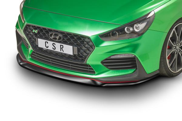 CSR Frontspoiler | Cup-Spoilerlippe mit ABE für Hyundai I30 (PD) N/N-Line CSL331-G Glossy schwarz Hochglanz (keine Lackierung erforderlich)
