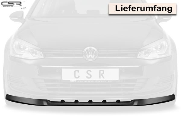 CSR Frontspoiler | Cup-Spoilerlippe mit ABE für VW Golf 7 CSL332-L Lackierung erforderlich (unlackiert roh)