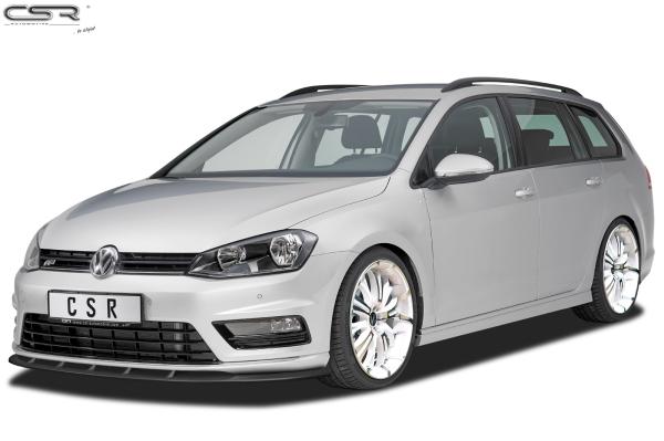 CSR Frontspoiler | Cup-Spoilerlippe mit ABE für VW Golf 7 R-Line CSL333-C Carbon Look Hochglanz (keine Lackierung erforderlich)