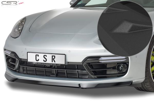 CSR Frontspoiler | Cup-Spoilerlippe mit ABE für Porsche Panamera 2 CSL336-S strukturiert schwarz matt (keine Lackierung erforderlich)