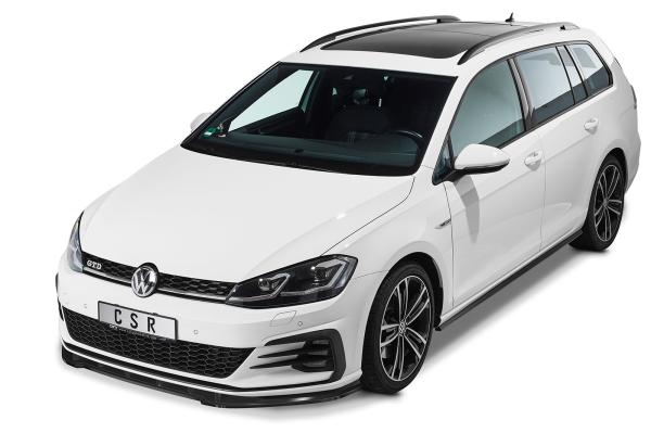 CSR Frontspoiler | Cup-Spoilerlippe mit ABE für VW Golf 7 GTI / GTD CSL345-G Glossy schwarz Hochglanz (keine Lackierung erforderlich)