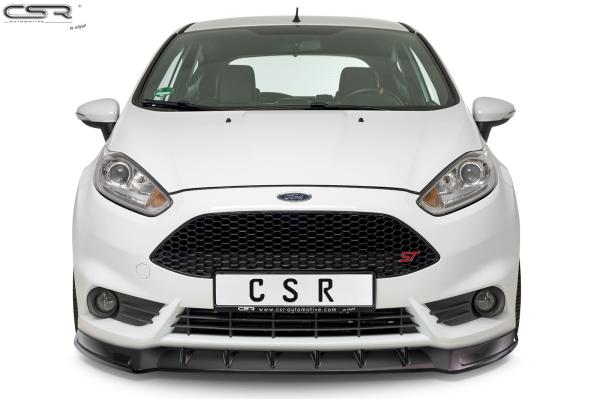 CSR Frontspoiler | Cup-Spoilerlippe mit ABE für Ford Fiesta MK7 ST CSL351-C Carbon Look Hochglanz (keine Lackierung erforderlich)