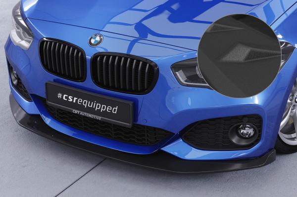 CSR Frontspoiler | Cup-Spoilerlippe mit ABE für BMW 1er F20/F21 M-Paket CSL356-S strukturiert schwarz matt (keine Lackierung erforderlich)