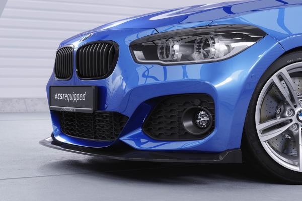 CSR Frontspoiler | Cup-Spoilerlippe mit ABE für BMW 1er F20/F21 M-Paket CSL356-G Glossy schwarz Hochglanz (keine Lackierung erforderlich)