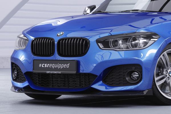 CSR Frontspoiler | Cup-Spoilerlippe mit ABE für BMW 1er F20/F21 M-Paket CSL356-G Glossy schwarz Hochglanz (keine Lackierung erforderlich)