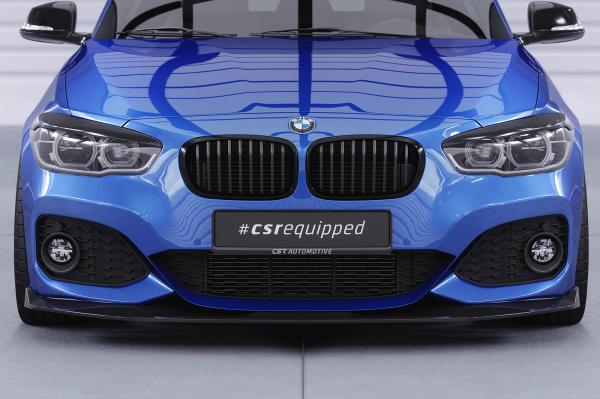 CSR Frontspoiler | Cup-Spoilerlippe mit ABE für BMW 1er F20/F21 M-Paket CSL356-G Glossy schwarz Hochglanz (keine Lackierung erforderlich)