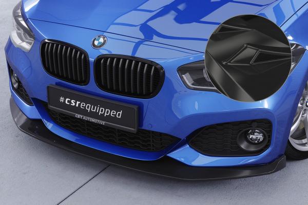 CSR Frontspoiler | Cup-Spoilerlippe mit ABE für BMW 1er F20/F21 M-Paket CSL356-G Glossy schwarz Hochglanz (keine Lackierung erforderlich)