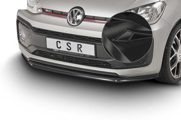 CSR Frontspoiler | Cup-Spoilerlippe mit ABE für VW up! GTI CSL357-G Glossy schwarz Hochglanz (keine Lackierung erforderlich)