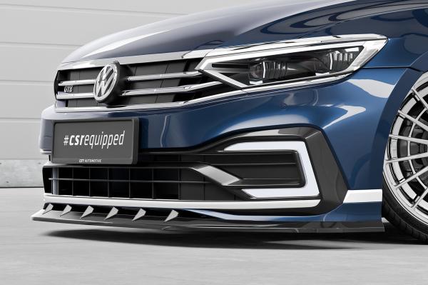 CSR Frontspoiler | Cup-Spoilerlippe mit ABE für VW Passat B8 Typ 3G CSL358-C Carbon Look Hochglanz (keine Lackierung erforderlich)