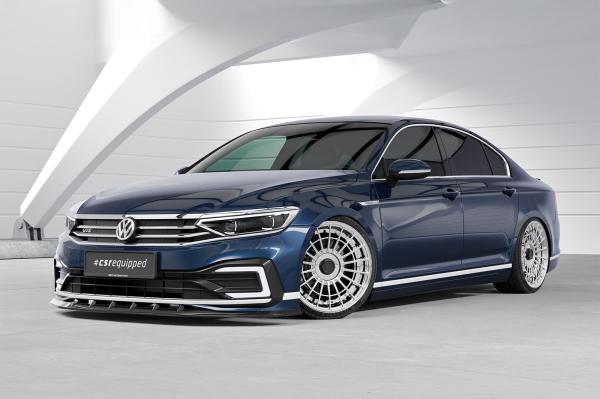 CSR Frontspoiler | Cup-Spoilerlippe mit ABE für VW Passat B8 Typ 3G CSL358-C Carbon Look Hochglanz (keine Lackierung erforderlich)