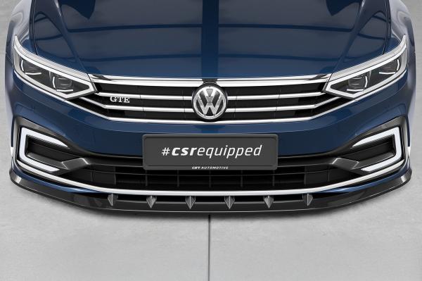 CSR Frontspoiler | Cup-Spoilerlippe mit ABE für VW Passat B8 Typ 3G CSL358-C Carbon Look Hochglanz (keine Lackierung erforderlich)