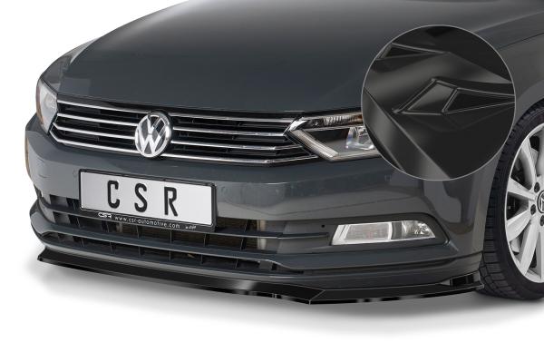 CSR Frontspoiler | Cup-Spoilerlippe mit ABE für VW Passat B8 Typ 3G CSL359-G Glossy schwarz Hochglanz (keine Lackierung erforderlich)