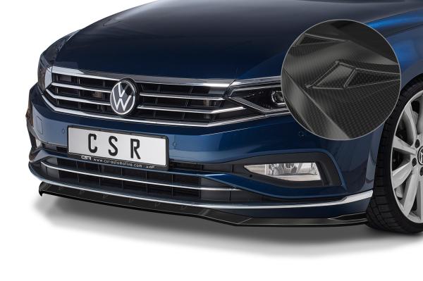 CSR Frontspoiler | Cup-Spoilerlippe mit ABE für VW Passat B8 Typ 3G CSL360-C Carbon Look Hochglanz (keine Lackierung erforderlich)