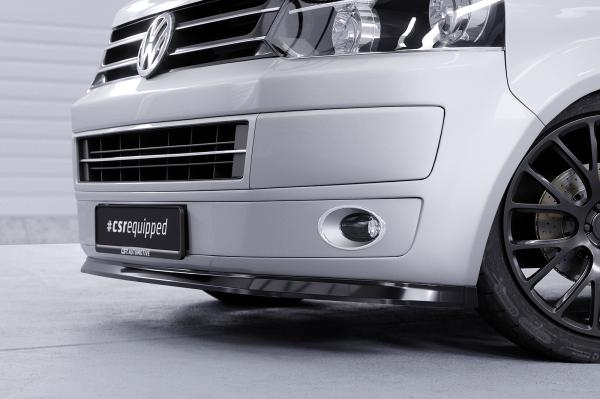 CSR Frontspoiler | Cup-Spoilerlippe mit ABE für VW T5 Bus CSL363-S strukturiert schwarz matt (keine Lackierung erforderlich)