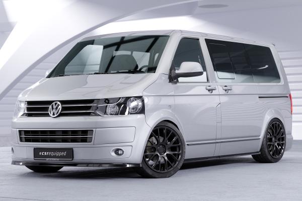 CSR Frontspoiler | Cup-Spoilerlippe mit ABE für VW T5 Bus CSL363-S strukturiert schwarz matt (keine Lackierung erforderlich)