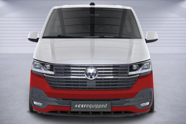 CSR Frontspoiler | Cup-Spoilerlippe mit ABE für VW T6.1 Bus CSL364-C Carbon Look Hochglanz (keine Lackierung erforderlich)
