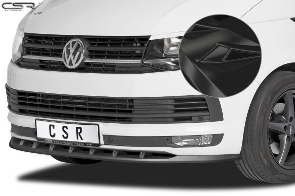 CSR Frontspoiler | Cup-Spoilerlippe mit ABE für VW T6 Bus CSL365-G Glossy schwarz Hochglanz (keine Lackierung erforderlich)