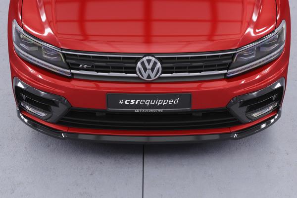 CSR Frontspoiler | Cup-Spoilerlippe mit ABE für VW Tiguan II (Typ AD1) R-Line CSL367-S strukturiert schwarz matt (keine Lackierung erforderlich)