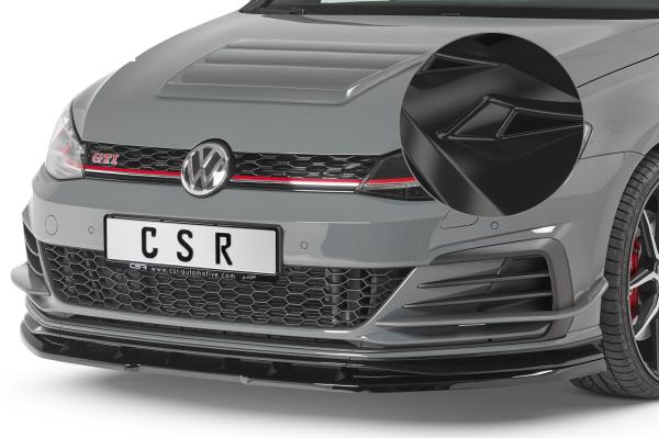 CSR Frontspoiler | Cup-Spoilerlippe mit ABE für VW Golf 7 GTI TCR CSL368-G Glossy schwarz Hochglanz (keine Lackierung erforderlich)