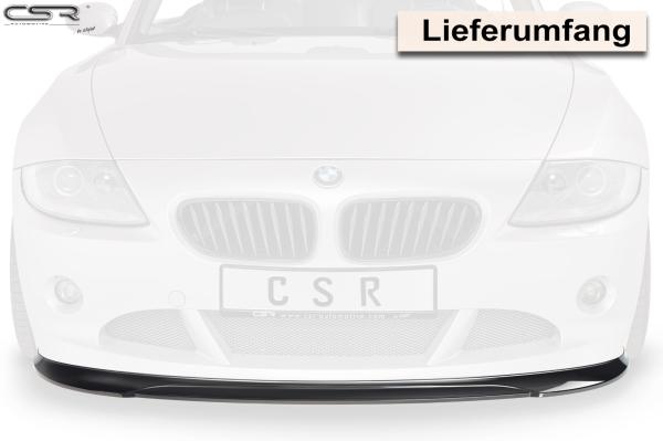 CSR Frontspoiler | Cup-Spoilerlippe mit ABE für BMW Z4 E85 CSL370-S strukturiert schwarz matt (keine Lackierung erforderlich)