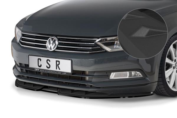 CSR Frontspoiler | Cup-Spoilerlippe mit ABE für VW Passat B8 Typ 3G CSL374-S strukturiert schwarz matt (keine Lackierung erforderlich)
