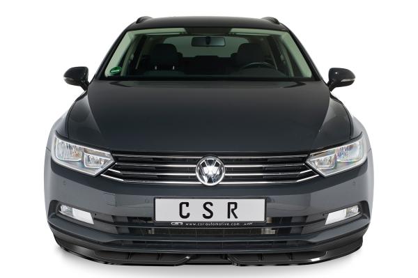 CSR Frontspoiler | Cup-Spoilerlippe mit ABE für VW Passat B8 Typ 3G CSL374-C Carbon Look Hochglanz (keine Lackierung erforderlich)
