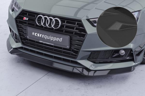 CSR Frontspoiler | Cup-Spoilerlippe mit ABE für Audi A4 B9 8W S-Line / S4 B9 8W CSL376-S strukturiert schwarz matt (keine Lackierung erforderlich)