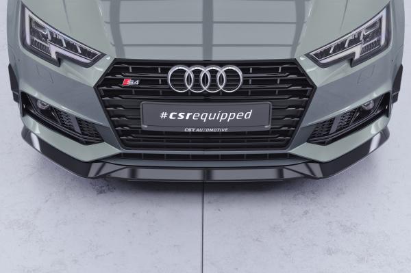 CSR Frontspoiler | Cup-Spoilerlippe mit ABE für Audi A4 B9 8W S-Line/ S4 B9 8W CSL376-C Carbon Look Hochglanz (keine Lackierung erforderlich)