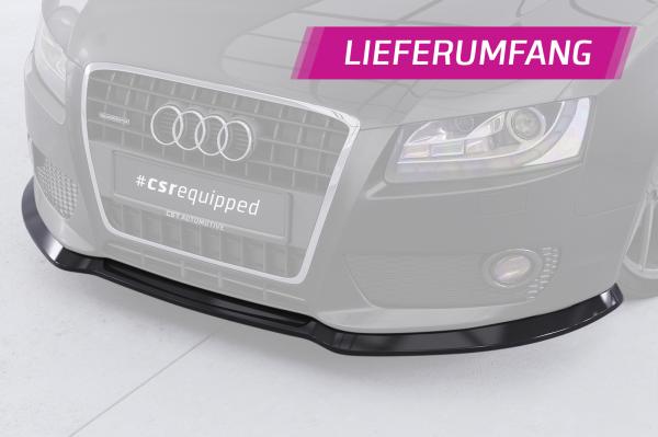 CSR Frontspoiler | Cup-Spoilerlippe mit ABE für Audi A5 8T CSL378-L Lackierung erforderlich (unlackiert roh)
