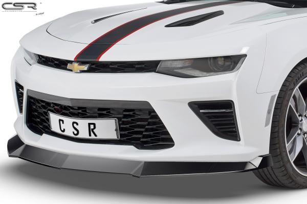 CSR Frontspoiler | Cup-Spoilerlippe mit ABE für Chevrolet Camaro 6 CSL379-G Glossy schwarz Hochglanz (keine Lackierung erforderlich)